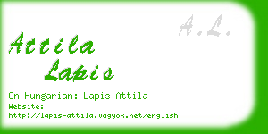 attila lapis business card